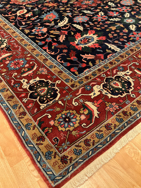 Kaoud Rugs 9.11X13.9 Rectangle NAVY SERAPI Area Rug
