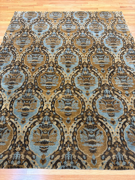 Kaoud Rugs 7.10X9.8 Rectangle LIGHT BLUE CONTEMP Area Rug