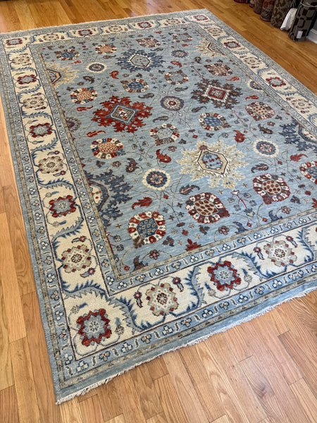 Kaoud Rugs 9.1X12.5 Rectangle Light Blue OUSHAK Area Rug