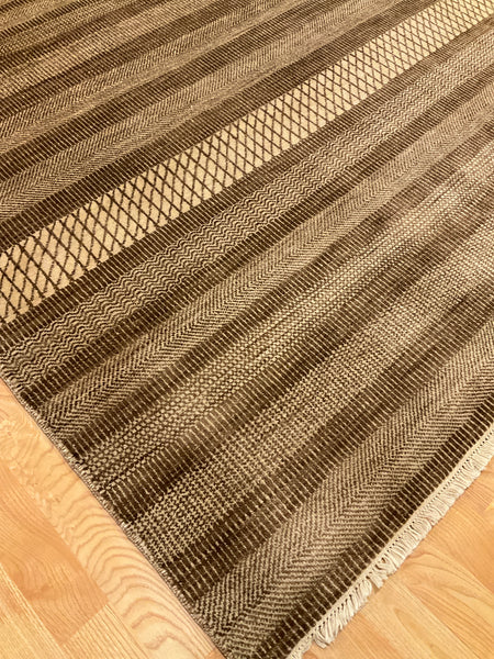 Kaoud Rugs 10.1X14.0 Rectangle BROWN GABBEH Area Rug