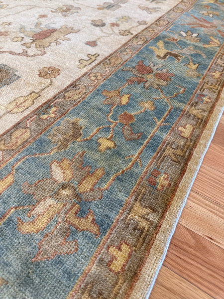Kaoud Rugs 9X11.9 Rectangle BEIGE ANT. OUSHAK Area Rug