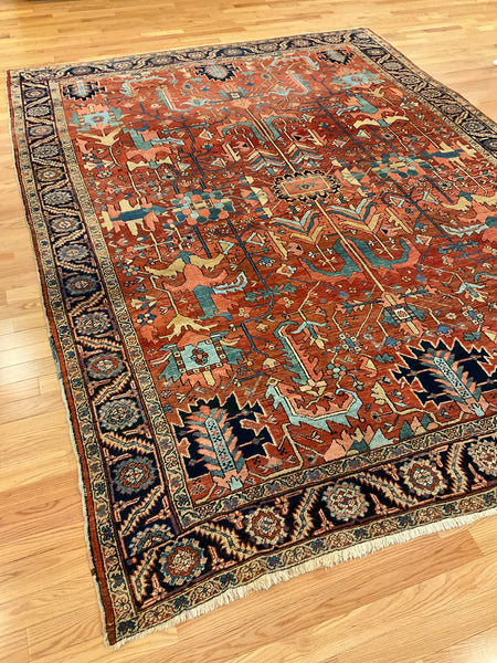 Kaoud Rugs 9.1x12 Rectangle RUST ANTIQUE HERIZ Area Rug