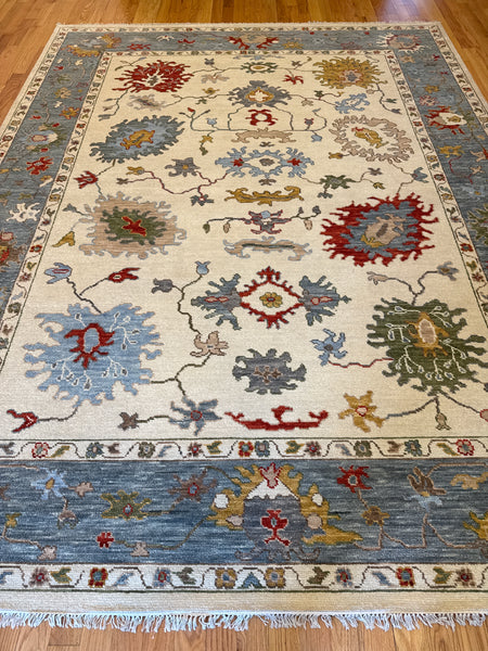 Kaoud Rugs 9.3X12.1 Rectangle Ivory OUSHAK Area Rug
