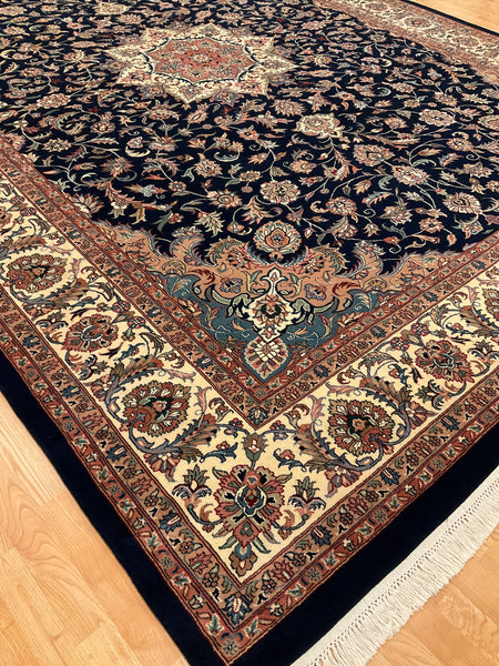 Kaoud Rugs 10.1X14.1 Rectangle NAVY NAIN Area Rug
