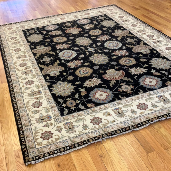 Kaoud Rugs 9.1X12.3 Rectangle Black Mahal Area Rug