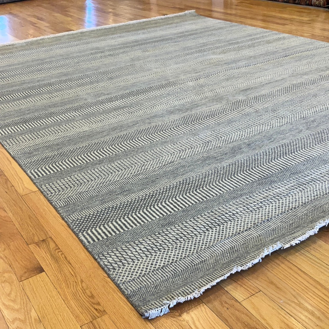 Kaoud Rugs 9X11.10 Rectangle Grey Contemp Area Rug