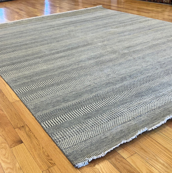 Kaoud Rugs 9X11.10 Rectangle Grey Contemp Area Rug