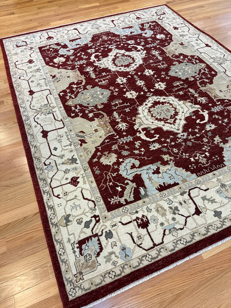 Kaoud Rugs 8X10.1 Rectangle BURGUNDY ANT. HERIZ-S Area Rug