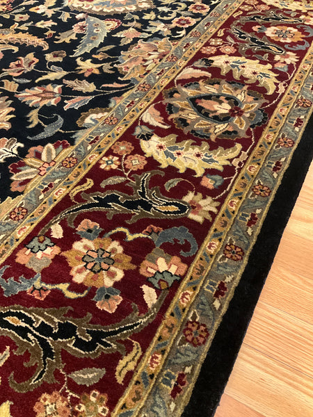 Kaoud Rugs 9.1X12.3 Rectangle BLACK ANT. MAHAL Area Rug