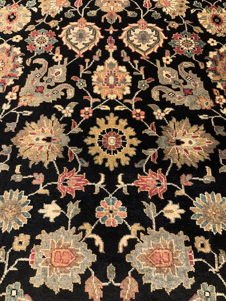 Kaoud Rugs 9.10X13.10 Rectangle BLACK ANT. MAHAL Area Rug