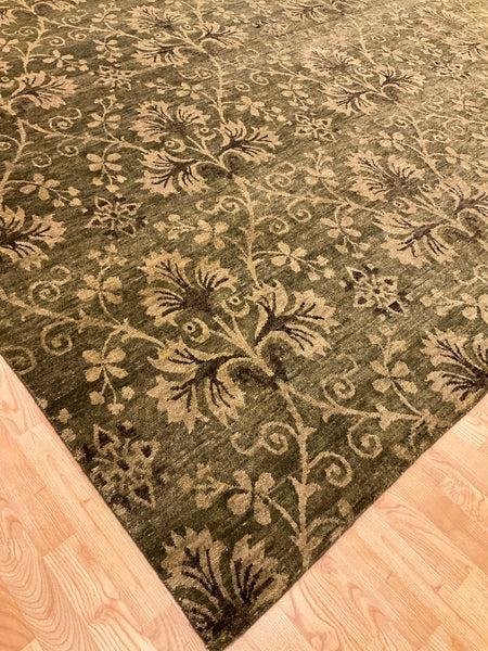 Kaoud Rugs 10.2X13.10 Rectangle OLIVE GREEN CONTEMP Area Rug