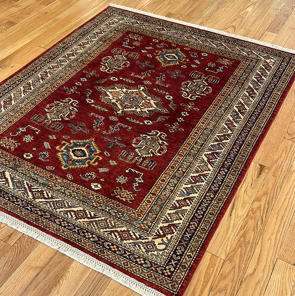 Kaoud Rugs Hand Knotted RED WOOL ANT. KAZAK