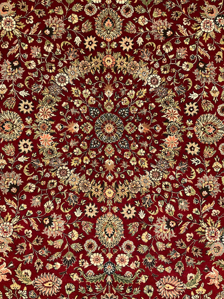 Kaoud Rugs 10.1X10.2 Octagon RED TABRIZ Area Rug