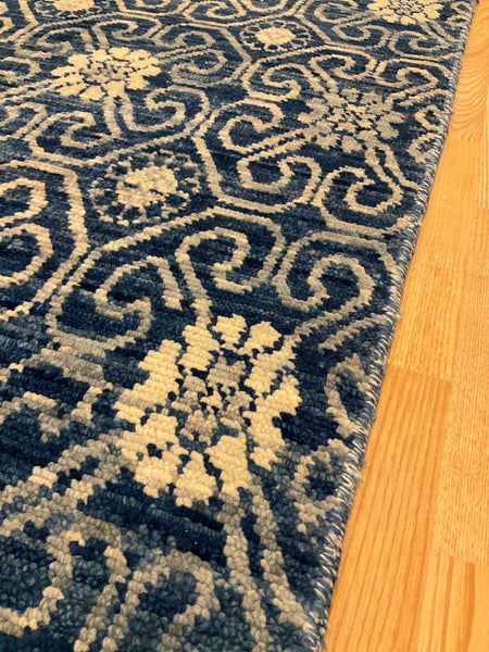 Kaoud Rugs 9.10X14.2 Rectangle NAVY CONTEMP Area Rug