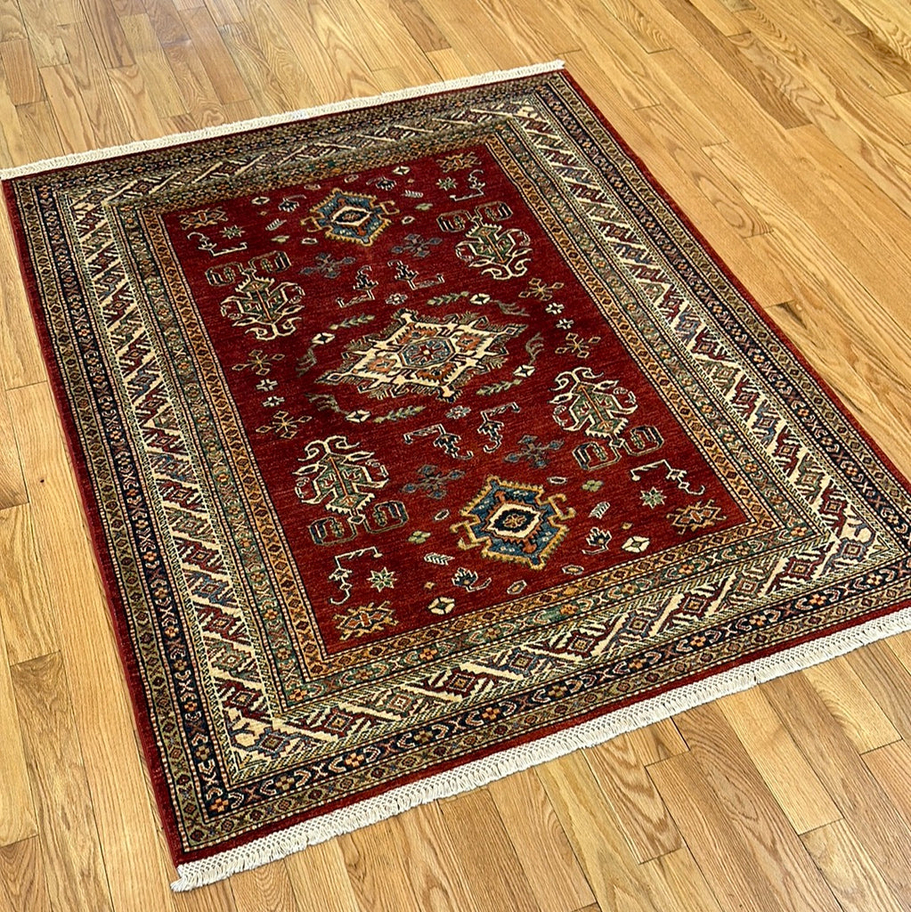 Kaoud Rugs Hand Knotted RED WOOL ANT. KAZAK