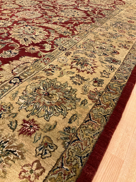 Kaoud Rugs 10.1X14.2 Rectangle BURGUNDY ANT. MAHAL Area Rug