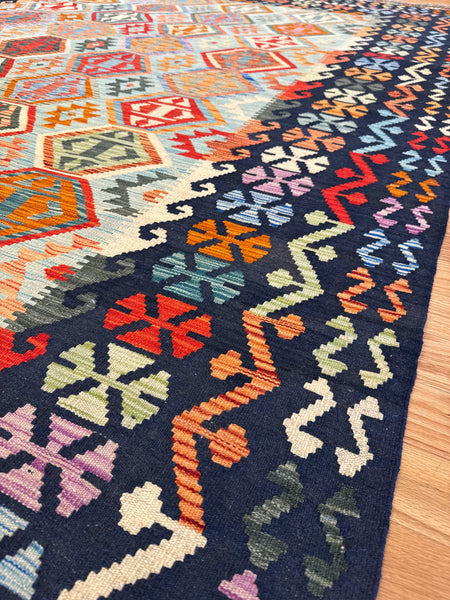 Kaoud Rugs 8.1X10.2 Rectangle LIGHT GREEN KILIM Area Rug