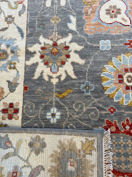 Kaoud Rugs 8.2X10.2 Rectangle Dark Grey OUSHAK Area Rug