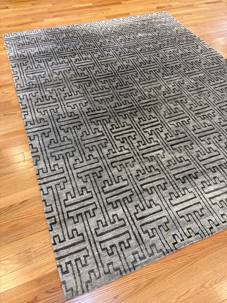 Kaoud Rugs 8X10 Rectangle LIGHT BLUE CONTEMP Area Rug
