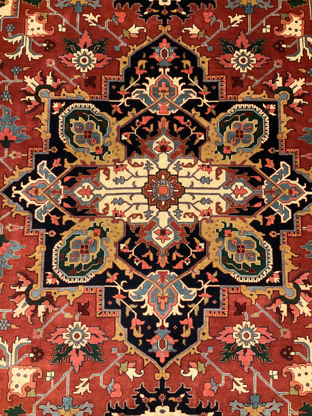 Kaoud Rugs 9.10X14.3 Rectangle NAVY ANT. SERAPI Area Rug