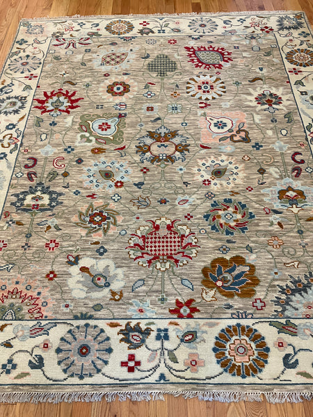 Kaoud Rugs 8.5X9.11 Rectangle Tan OUSHAK Area Rug