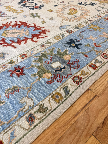 Kaoud Rugs 9.4X11.11 Rectangle Ivory OUSHAK Area Rug