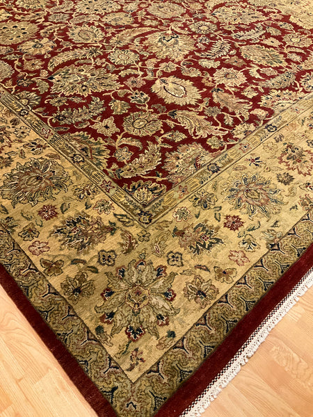 Kaoud Rugs 10.1X14.2 Rectangle BURGUNDY ANT. MAHAL Area Rug