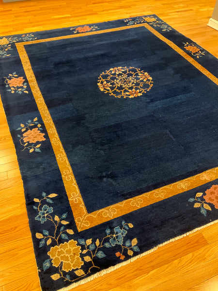 Kaoud Rugs 9.1X11.5 Rectangle NAVY ANT. PEKING Area Rug