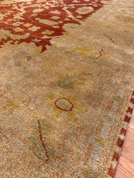 Kaoud Rugs 7.11X9.10 Rectangle RUST ANT. MAHAL Area Rug