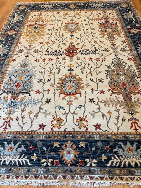 Kaoud Rugs 9X12.2 Rectangle Ivory OUSHAK Area Rug