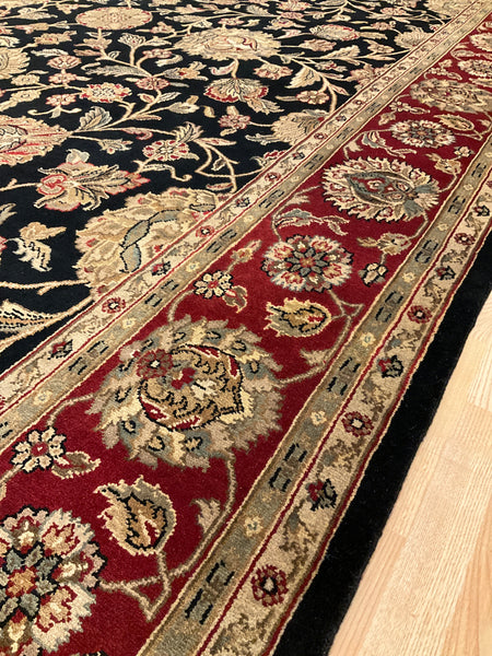 Kaoud Rugs 9.11X13.10 Rectangle BLACK ANT. MAHAL Area Rug
