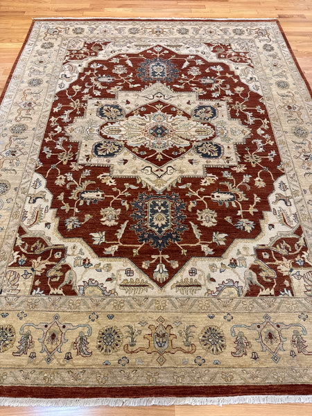 Kaoud Rugs 8X10.3 Rectangle Rust ANT. SERAPI Area Rug