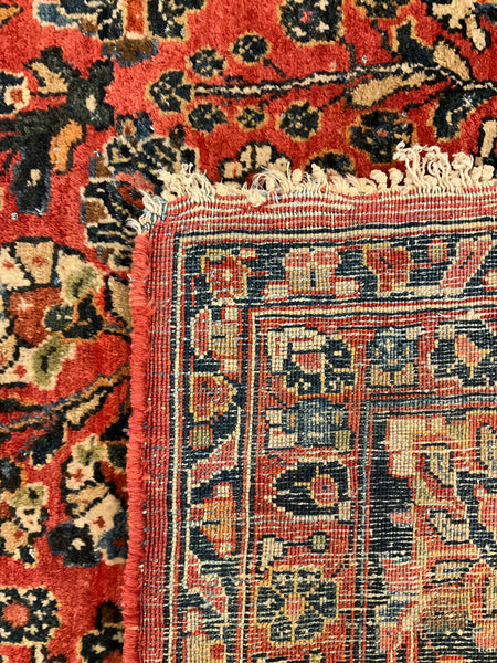 Kaoud Rugs 9X12.2 Rectangle RED SAROUK Area Rug