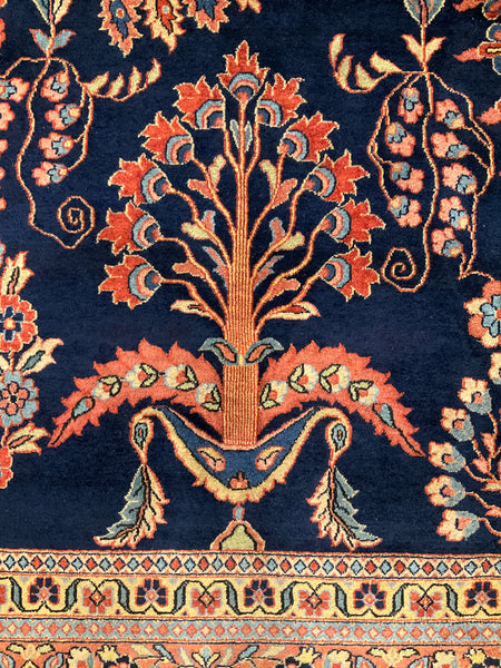 Kaoud Rugs 10X14.2 Rectangle NAVY SAROUK Area Rug