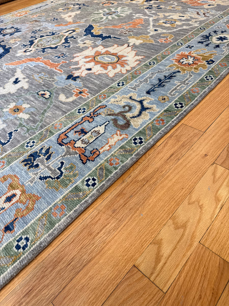 Kaoud Rugs 7.11X10.3 Rectangle Dark Grey OUSHAK Area Rug