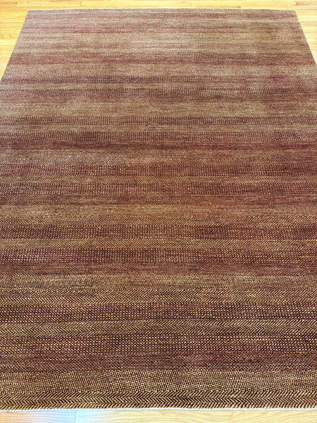 Kaoud Rugs 7.10X9.10 Rectangle RUST GABBEH Area Rug