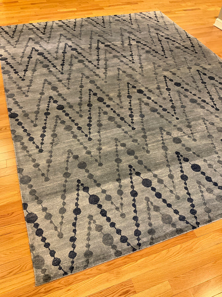 Kaoud Rugs 9X11.11 Rectangle LIGHT BLUE CONTEMP Area Rug
