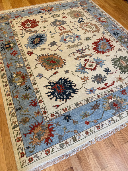 Kaoud Rugs 8.3X10.1 Rectangle Ivory OUSHAK Area Rug