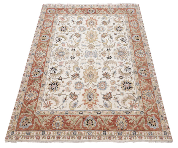 Kaoud Rugs 7.11X10.5 Rectangle Ivory MAHAL Area Rug