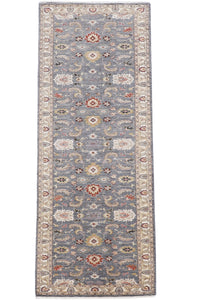 Kaoud Rugs 2.7X10.3 Runner Grey MAHAL Area Rug
