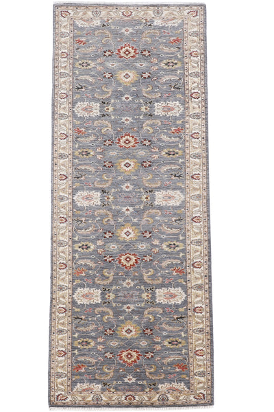 Kaoud Rugs 2.7X10.3 Runner Grey MAHAL Area Rug