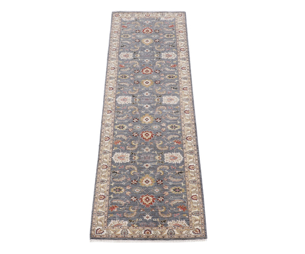 Kaoud Rugs 2.7X10.3 Runner Grey MAHAL Area Rug
