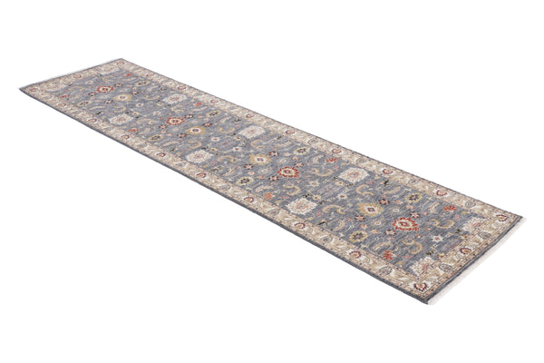 Kaoud Rugs 2.7X10.3 Runner Grey MAHAL Area Rug