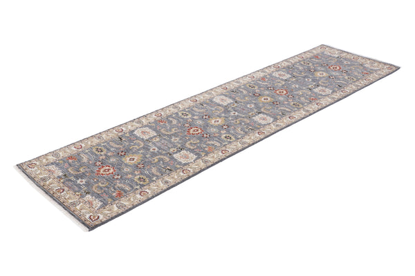 Kaoud Rugs 2.7X10.3 Runner Grey MAHAL Area Rug