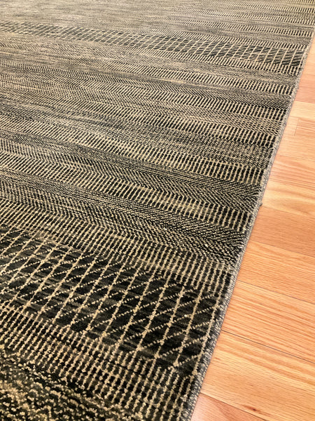Kaoud Rugs 8.11X12.3 Rectangle BLACK GABBEH Area Rug
