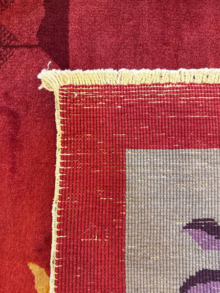 Kaoud Rugs 8.10X11.8 Rectangle RED CHINESE Area Rug