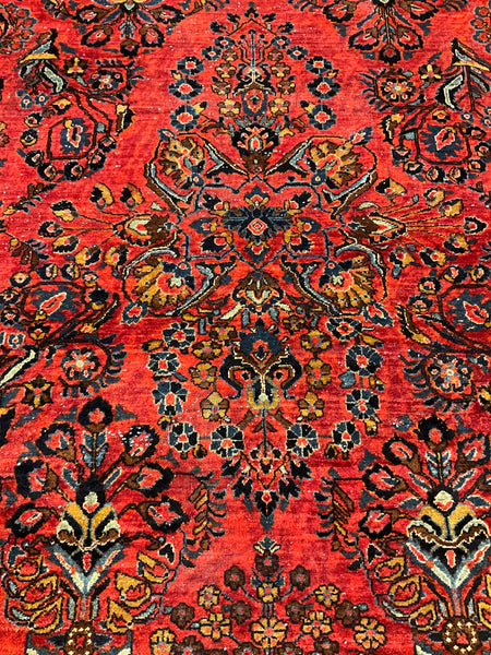 Kaoud Rugs 8.8x11.10 Rectangle Red Persian Sarouk Area Rug
