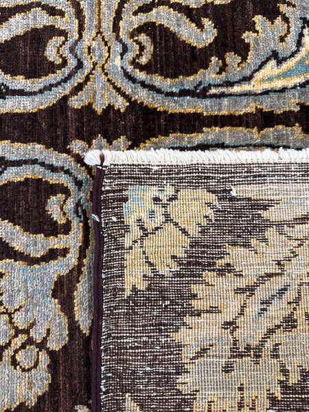 Kaoud Rugs 8.11X12.7 Rectangle DARK BROWN ANT. VERAMINE-S Area Rug
