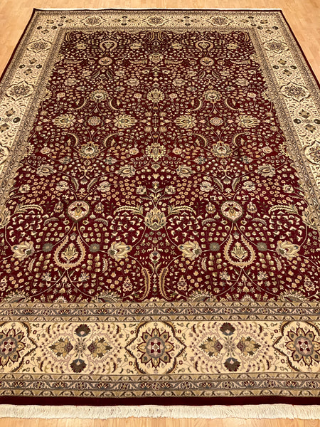 Kaoud Rugs 10X14.2 Rectangle BURGUNDY ANT. TABRIZ Area Rug