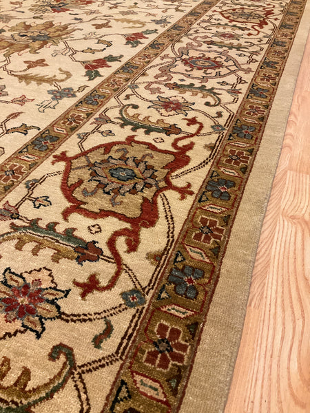 Kaoud Rugs 10X13.6 Rectangle BEIGE ANT. MAHAL Area Rug